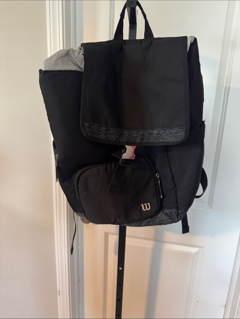 Wilson Black and Gray Men's Flap-Top Backpack